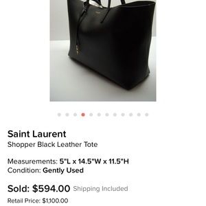 Damaged YSL shopper tote